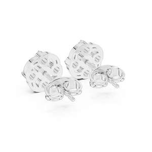 Luxury <b>Silver</b> Lab Grown Diamond <b>Stud</b> Earrings Trendy IGI Certified Women's Fine Jewelry for Wedding & Engagement - Product Image 3