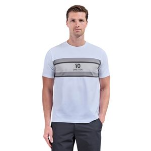 เสื้อยืดคอตตอนผสมสีสำหรับผู้ชาย ทรงหลวม ผ้าเมอร์เซอไรซ์ แขนสั้น สวมใส่สบาย เหมาะสำหรับทุกวัน ขายส่ง - Product Image 1