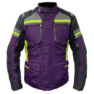 Chaqueta de Motocicleta Cortavientos para Hombre, Reflectante, con Bloques de Color, Cuello Alto, Bolsillos con Cremallera - Product Image 5