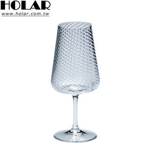 [Holar] Verres à vin en plastique côtelés incassables de 20 oz, fabriqués à Taïwan, pour fêtes, mariages, anniversaires - Product Image 1
