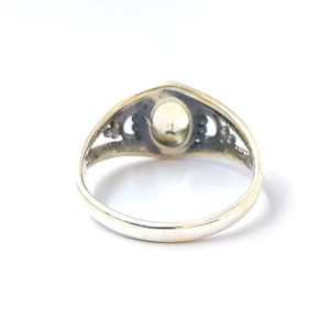 Dainty Yellow Citrine Gemstone 925 <b>Silver</b> Filigree Promise <b>Ring</b> | Antique Handmade <b>Solitaire</b> Wedding Band Jewelry - Product Image 4