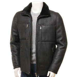 Chaqueta de Cuero Clásica para Hombre, Estilo Motero, de Piel de Oveja, Resistente al Viento y Transpirable, Chaqueta de Invierno a la Moda - Product Image 1