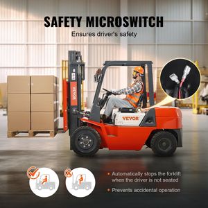 Asiento Universal para Montacargas con Microinterruptor de Ángulo Ajustable; Asiento Plegable para Tractor con Ranura Extendida de 6.3-13.4 Pulgadas para Sillas Industriales - Product Image 4