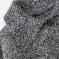 Cardigan en tricot gris pour femme, boutonné sur le devant, à manches longues, tricot torsadé, confortable et chaud, style décontracté, haut de mode, fabricant sur mesure en gros