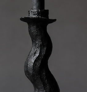 Black Powder <b>Coat</b> Flameless Wavy Aluminum Design Candlestick Holder for Home Wedding & Christmas Decoration - Product Image 3