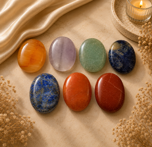 100% Genuine Seven Chakra Carved Round Set Love Style Natural <b>Healing</b> Meditation Crystals Feng Shui Wholesale - Product Image 1