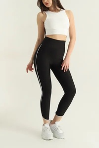 Nouveau style Leggings de sport taille haute sans couture, couleur unie, écologiques, séchage rapide, respirants, longueur intégrale - Product Image 2