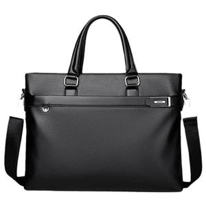 Distressed <b>Leather</b> <b>Briefcase</b> Rugged Vintage Executive Laptop Bag Multi Utility Work Carry Case with Smart Organizer Pockets - Product Image 1
