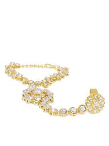 Conjunto de Collar Gargantilla de Lujo Vintage de Aleación con Baño de Rodio y Cristales de Estrás, Pendientes, Maang Tikka, Anillo y Pulsera, Regalo para Mujer - Product Image 5