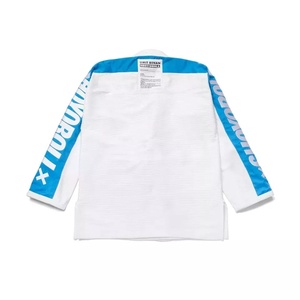 Kimono de BJJ Umit Benan V2 para la Lote 107, Azul y Blanco, 450 GSM, Tejido de Algodón Perlado, Transpirable, de Secado Rápido, Unisex para Adultos, con Bolsa - Product Image 2