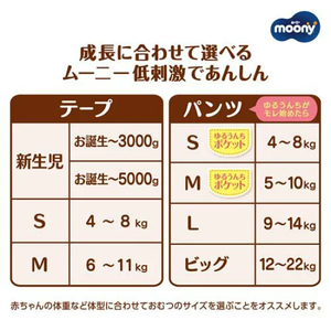 Pañales para Bebé Moony Hipoalergénicos de Origen Japonés, Baja Irritación, Talla M, 46 Unidades, Pañales Tipo Calzón para Bebés - Product Image 6