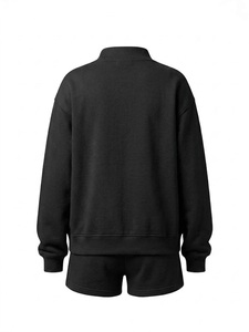 Conjunto de Sudadera con Bordado Personalizado para Mujer, de Algodón y Felpa, Cuello Alto, Dos Piezas, Conjunto con Logotipo de Alta Calidad - Product Image 3