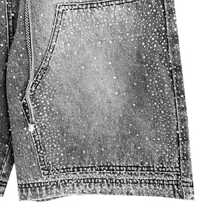 New Arrival OEM Summer <b>Men's</b> Denim Shorts With Unique Heart Design High Street Style High Quality <b>Men</b> Short Jeans - Product Image 3