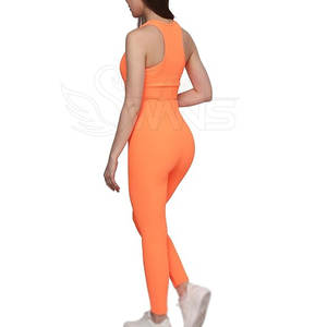 Nouvel ensemble de yoga professionnel 2 pièces pour femme, design 2026, en Spandex/Nylon respirant avec logo frontal, vente en gros, nouvelle arrivée - Product Image 4