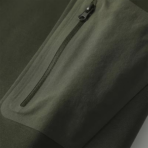 Nouveauté - T-shirts de sport pour hommes à manches longues 3/4 avec fermeture éclair - Séchage rapide et écologiques en polyester/coton - Vêtements de sport - Product Image 5