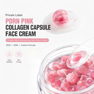 Crema de Colágeno Rosa PDRN de Marca Privada / Crema Boba Estilo Coreano, Crema Hidratante para el Cuidado de la Piel, Fórmula Personalizada OEM ODM - Product Image 3