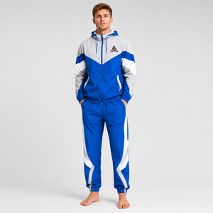 Conjunto de Chaqueta y Pantalones Cortavientos para Hombre, con Ajuste Cómodo, Tela Transpirable y Estilo Moderno para Actividades al Aire Libre - Product Image 1