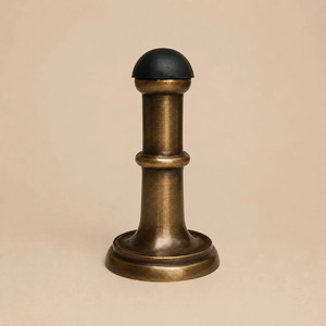 SHUBHAM Tope de Puerta de Latón con Parte Superior de Goma, Protector de Puerta Metálico para Suelo, Decoración para Entrada del Hogar - Product Image 1