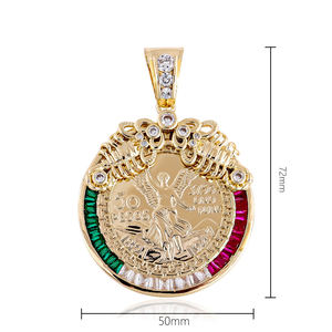 Pendentif Scorpion en Argent Sterling 925 avec Diamant de Laboratoire et Pièce Mexicaine de 50 Pesos, Plaqué Or, Style Hip Hop Glacé, Bijoux Unisexe IGI - Product Image 6