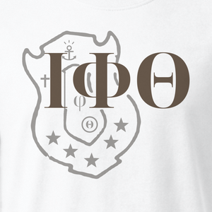 <b>White</b> <b>Men</b>’s <b>Short</b> <b>Sleeve</b> Crewneck T-<b>Shirt</b> with Greek Letter Crest Graphic Casual Fraternity Cotton Tee for College Campus - Product Image 6