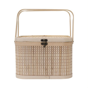 Contenedor Rectangular para Alimentos NHAT MINH MK284 Hecho de Bambú Natural Tejido, Apto como Caja de Regalo para Clientes, Opción de Pedido Personalizado - Product Image 1