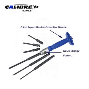 ชุดดันหมุดไต้หวัน CALIBRE 6 ชิ้น ขนาด 4 นิ้ว และ 10 นิ้ว พร้อมด้ามจับสีแดงแบบเปลี่ยนได้ ผลิตจากเหล็ก CR-V รับประกัน 1 ปี - Product Image 2