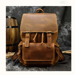 กระเป๋าเป้สะพายหลังหนังแท้แบบดิสเทรส ทนทาน กันน้ำ ป้องกันการโจรกรรม รุ่น LBP-0312 - Product Image 4