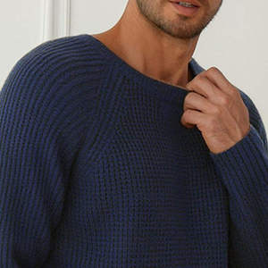 Pull pour homme à imprimé géométrique, col rond, manches longues, tricoté, pull d'hiver chaud, respirant, anti-boulochage, pull tendance, logo personnalisé - Product Image 5