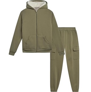 Conjunto Deportivo con Sudadera con Cierre y Pantalones Deportivos para Niñas, Chándal Personalizado con Logotipo para Niñas - Product Image 1