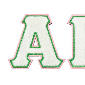 Parche de Chenilla con el Escudo de Alpha Kappa Alpha, Bordado en Verde, Blanco y Rosa, para Sudadera, Chaqueta, Gorra, Bolso y Ropa de Moda - Product Image 4