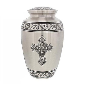 Urnes de crémation de style unique Urnes de crémation en métal de conception faite à la main Mémorial funéraire Cendres pour adultes Urnes de crémation en métal - Product Image 2