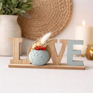 Bamboo Family Letter Table <b>Baptism</b> <b>Decor</b> Freestanding Contemporary Design Stocked Self-adhesive Home Office Shelf Display - Product Image 4