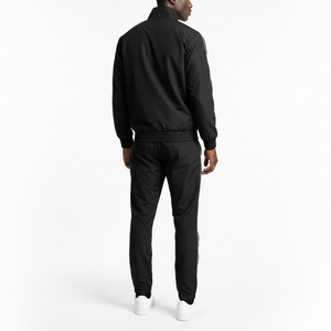 Custom <b>Zip</b> <b>Hooded</b> Streetwear Cotton Jacket Pants 2 Piece Set Premium Tracksuits Windbreaker Sweat Suits Set Side Piping - Product Image 2