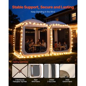 Tenda Pop-up 2-in-1 12 X 6 ft con Schermo, Portatile con Pali e Borsa per il Trasporto, Lati con Rete - Product Image 5