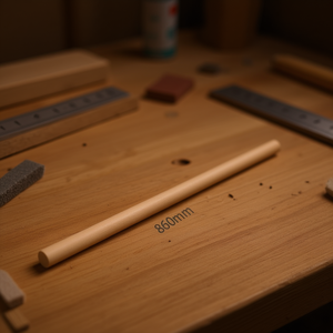 Barra di legno rotonda Ilan 20mm x 860mm per artigianato e progetti fai da te - Product Image 3