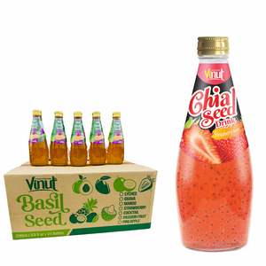 เครื่องดื่มเมล็ดเจียสตรอเบอร์รี่290มล. วินัทเวียดนามปราศจากน้ำตาลตัวอย่างฟรีและฉลากส่วนตัวผลิตจากโรงงานโดยตรง - Product Image 1