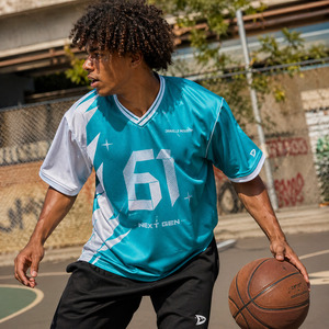 Jersey Deportivo Y2K Personalizado OEM Color Verde Azulado, Transpirable, de Malla de Poliéster, Ropa Deportiva para Hombre, Jersey Atlético Y2K, Ropa Deportiva Verde Azulado Personalizada - Product Image 4