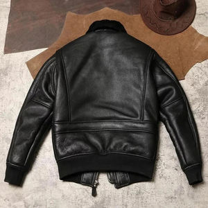 Chaqueta Bomber de Cuero PU Genuino de Primera Calidad para Hombre, Diseño Clásico y Elegante con Piel Sintética, Chaqueta Negra Cálida de Alta Demanda - Product Image 2