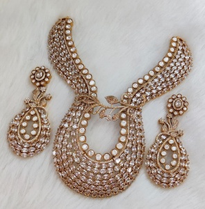 Premium Quality <b>Necklace</b> With Beautiful Earrings Suits Both Ethnic & Western Wear Perfect For Party Wear <b>Statement</b> <b>Necklace</b> Set - Product Image 6