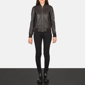 Veste en cuir PU pour femmes, coupe ajustée, fermeture éclair, manteau court, vêtements d'extérieur élégants et à la mode, légers, coupe-vent, vêtements décontractés - Product Image 2
