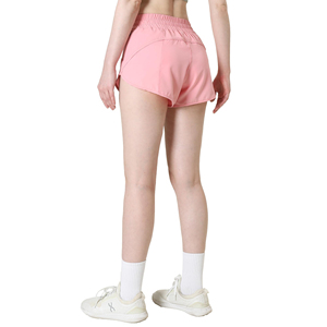 Nouveaux shorts de sport pour femmes, coupe ajustée, taille mi-haute, 100% coton respirant à séchage rapide, avec cordon de serrage, anti-déchirure, pour la course et la gym - Product Image 4