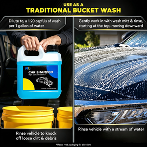 แชมพูล้างรถเคลือบเซรามิกสูตรมืออาชีพ 500 มล. กลิ่นเลมอน ฟองเยอะ ค่า pH เป็นกลาง ป้องกันรอยขีดข่วน ปกป้องสีรถ - Product Image 2