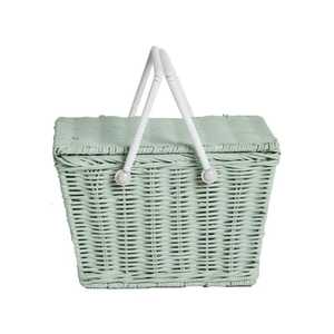 Wholesale Kids Rattan Picnic <b>Basket</b> Kids Furniture Kids Room Handwoven Wicker Picnic Storage <b>Basket</b> With Handle For Toddler - Product Image 2