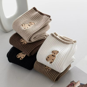 New Style High Quality Women Embroidery Cartoon <b>Cute</b> <b>Bear</b> Socks Women's Cotton Socks - Product Image 5