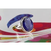 Bague en pierre précieuse ovale Lapis Lazuli faite à la main de qualité supérieure, style Feng Shui, avec agate, porte-bonheur, vente en gros à bas prix