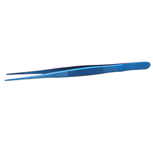 Blue Stainless Steel Chef Tweezers Used for Chef Plating and Useful for Chef Straight Fine Precision Food Plating and Garnishing - Product Image 2