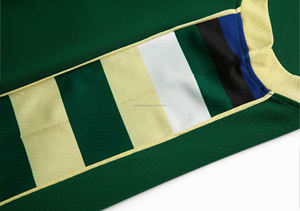 Nouveaux ensembles d'uniformes de basket-ball verts pour hommes, 100% polyester, respirants, protection UV, tenues d'entraînement - Product Image 3