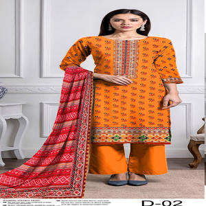 Vestidos de Verano para Mujer Estilo Pakistaní, Trajes Salwar Kameez de Algodón/Lawn de Faisalabad, Ropa Bordada para Mujer, Estilo Indio y Pakistaní - Product Image 1