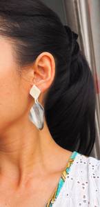 ต่างหูทำจากเขาควายธรรมชาติ รุ่น E80 - Product Image 3