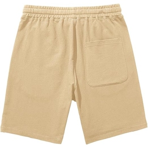 Shorts en coton uni pour homme, taille élastique avec cordon de serrage, décontractés, respirants, tissés, taille mi-haute - Product Image 4